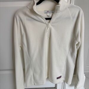 Vineyard Vines Women's Full Zip White Fleece Jacket - Size L